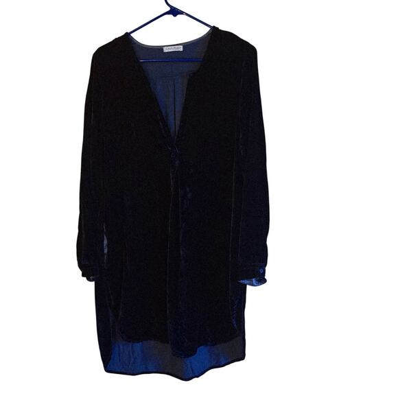 Free People x CP Shades Tops - free people x cp shades dark blue velvet silk blend tunic top size small